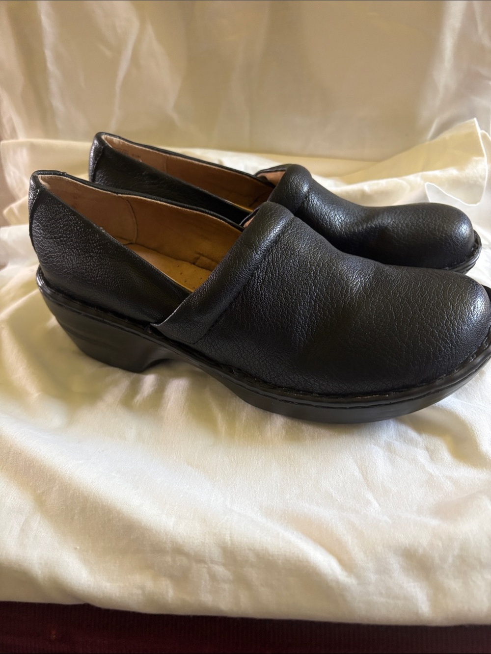 Bass Black Leather Slip-On Loafers